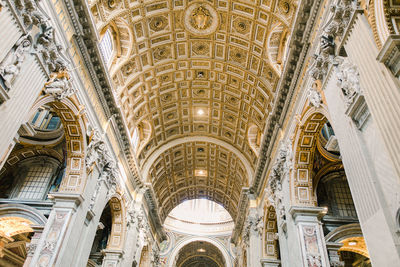 Low angle view of ceiling of building