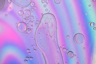 Close-up of bubbles in water