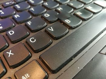 Close-up of computer keyboard