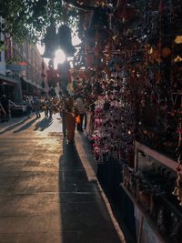 People on street at night