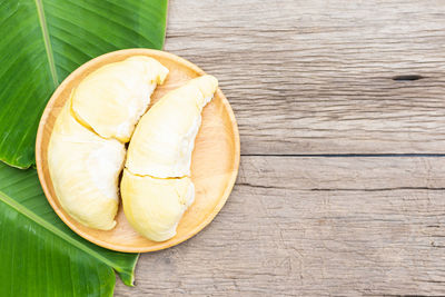 High angle view of food on table