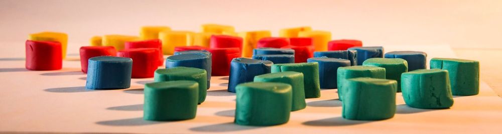 Close-up of multi colored pencils