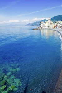 View of calm blue sea against the sky