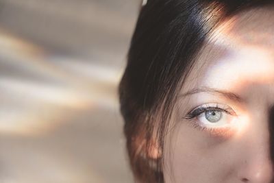 Close-up portrait of woman