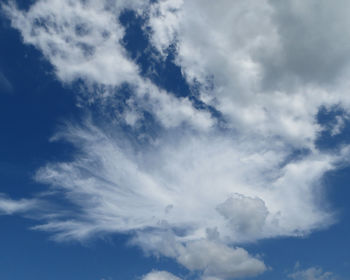 Low angle view of clouds in sky