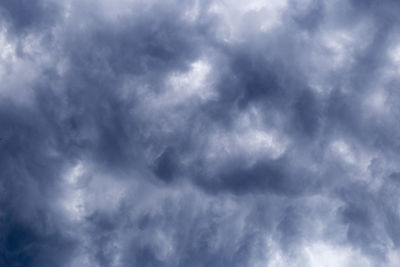 Low angle view of storm clouds in sky