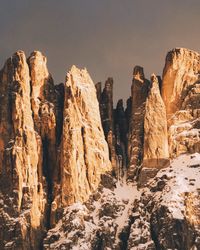 Rock formation against sky