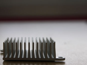 Close-up of machine on table at home