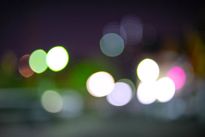 Defocused lights at night