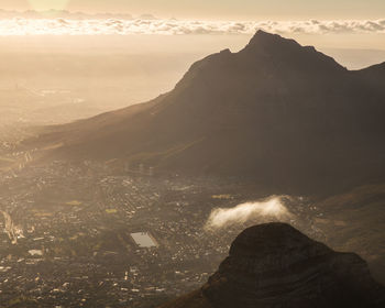 Scenic view of mountain range