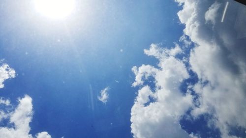 Low angle view of clouds in sky