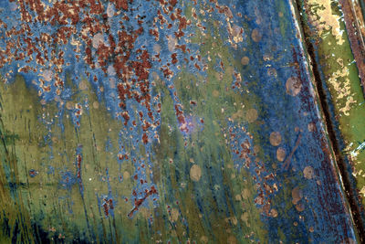 Full frame shot of multi colored rusty metal