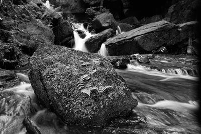 Scenic view of waterfall