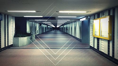 Empty corridor of building