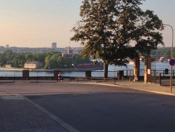 View of buildings in front of river