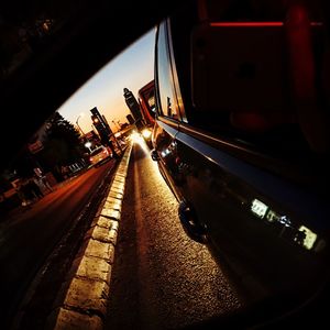 Road in city at night