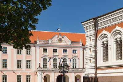 Low angle view of building against sky