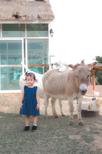 Full length of girl standing outdoors