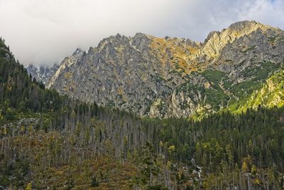 Scenic view of rocky mountains against sky