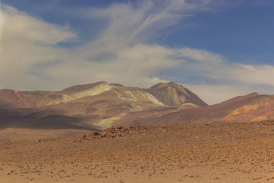 Scenic view of desert against sky