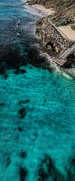 High angle view of swimming pool