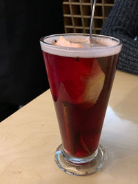 Close-up of drink on table