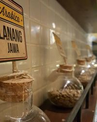 Close-up of food on table