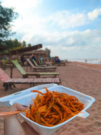 Close-up of food on table