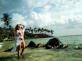 Girl enjoying the beach