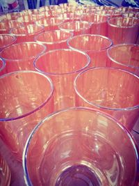 High angle view of red wine in glass