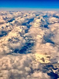 Aerial view of clouds in sky