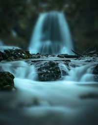 Close-up of waterfall