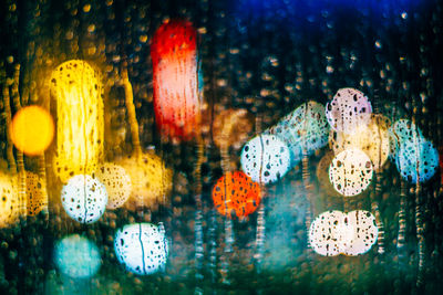 Close-up of illuminated lights