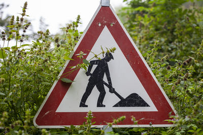 Close-up of road sign