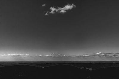 Scenic view of sea and mountains against sky