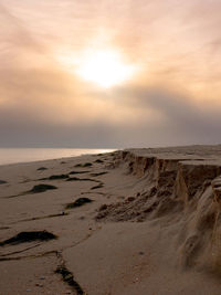 Beautiful sunset. culatra island, algarve, portugal.