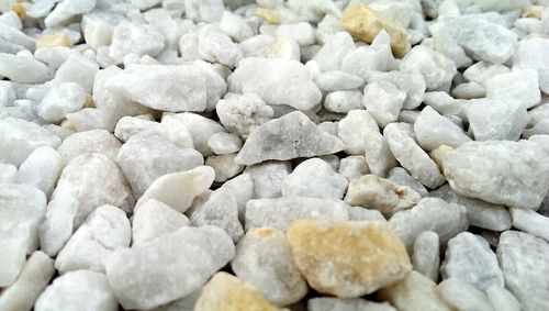Full frame shot of white stones