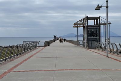 Pier over sea against sky