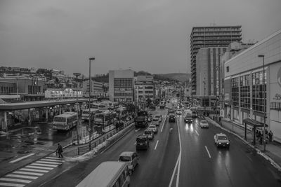 Otaru streets in black and white