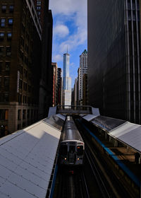 Modern buildings in city against sky