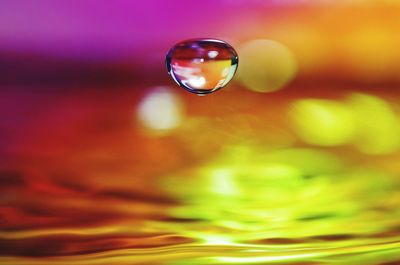 Close-up of bubbles in water