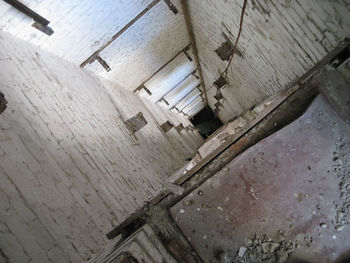 Low angle view of abandoned building