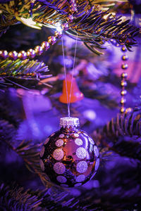 Close-up of illuminated christmas decoration