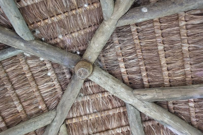 Full frame shot of wicker roof