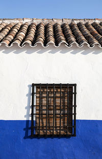 Closed window of house