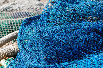 Full frame shot of fishing net