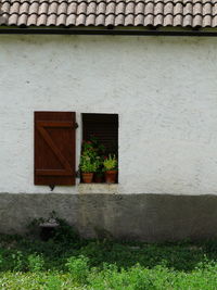 House seen through window