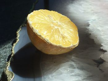 Close-up of lemon slice