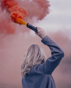 Woman waving