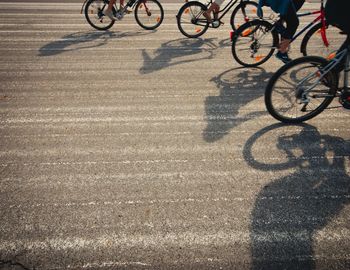 Bicycle parked in parking lot